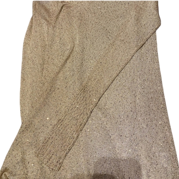 Saks Fifth Ave Gold Sequin Sweater ✨ - Picture 6 of 9